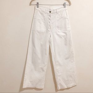 Loup High Rise White Wide Leg Jeans Size XS